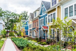 bright-row-of-townhouses-in-spring